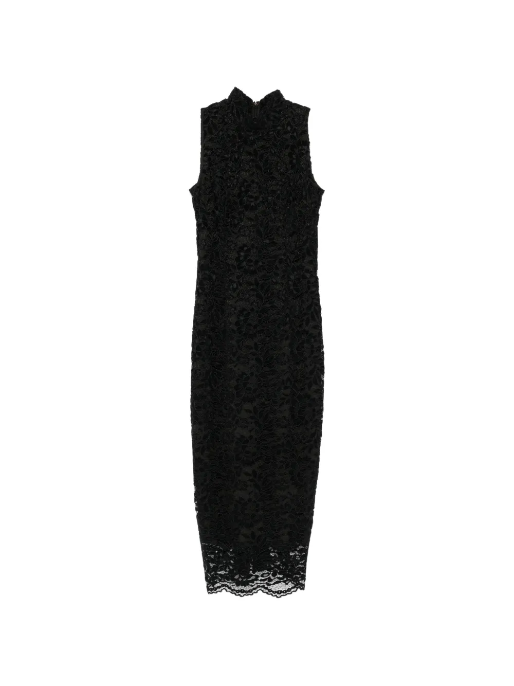 TWINSET lace sleeveless midi dress - Schwarz