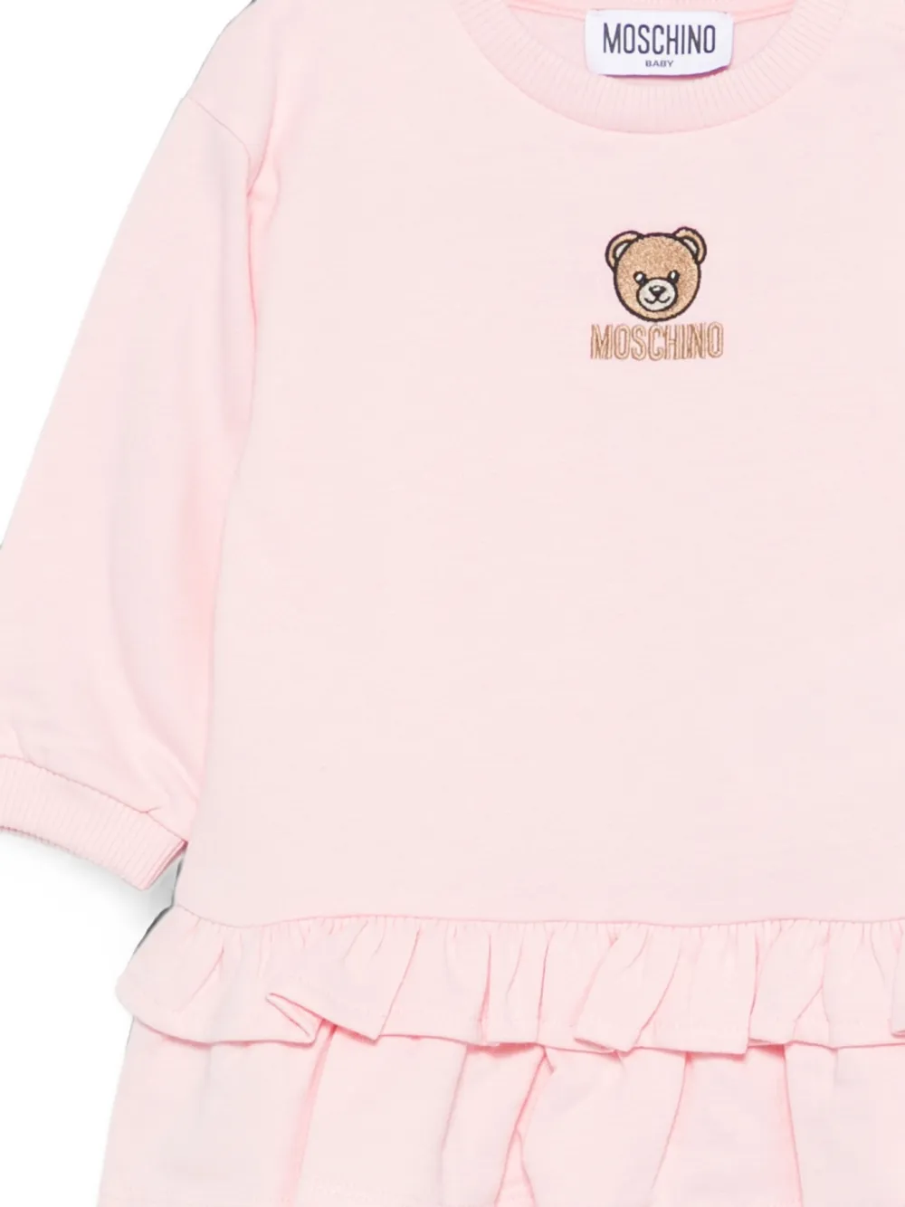 Moschino Kids Jurk met ruches Roze