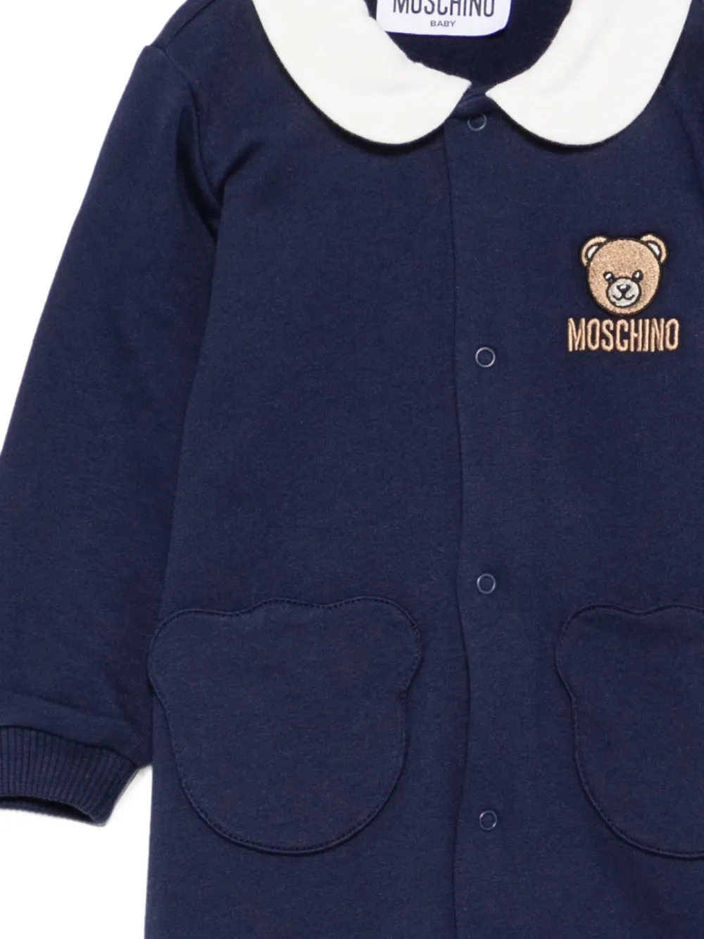 Moschino Kids Pyjama met geborduurde teddybeer Blauw