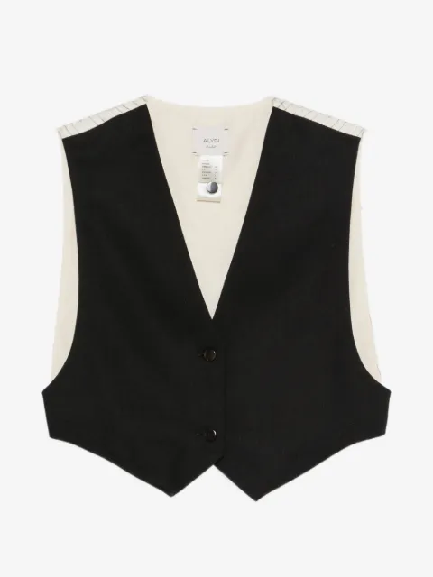 Alysi pinstripe-pattern button-fastening waistcoat