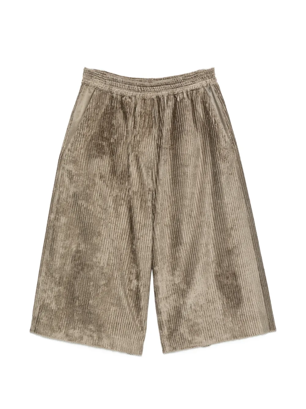 Alysi corduroy-effect knee-length shorts - Verde
