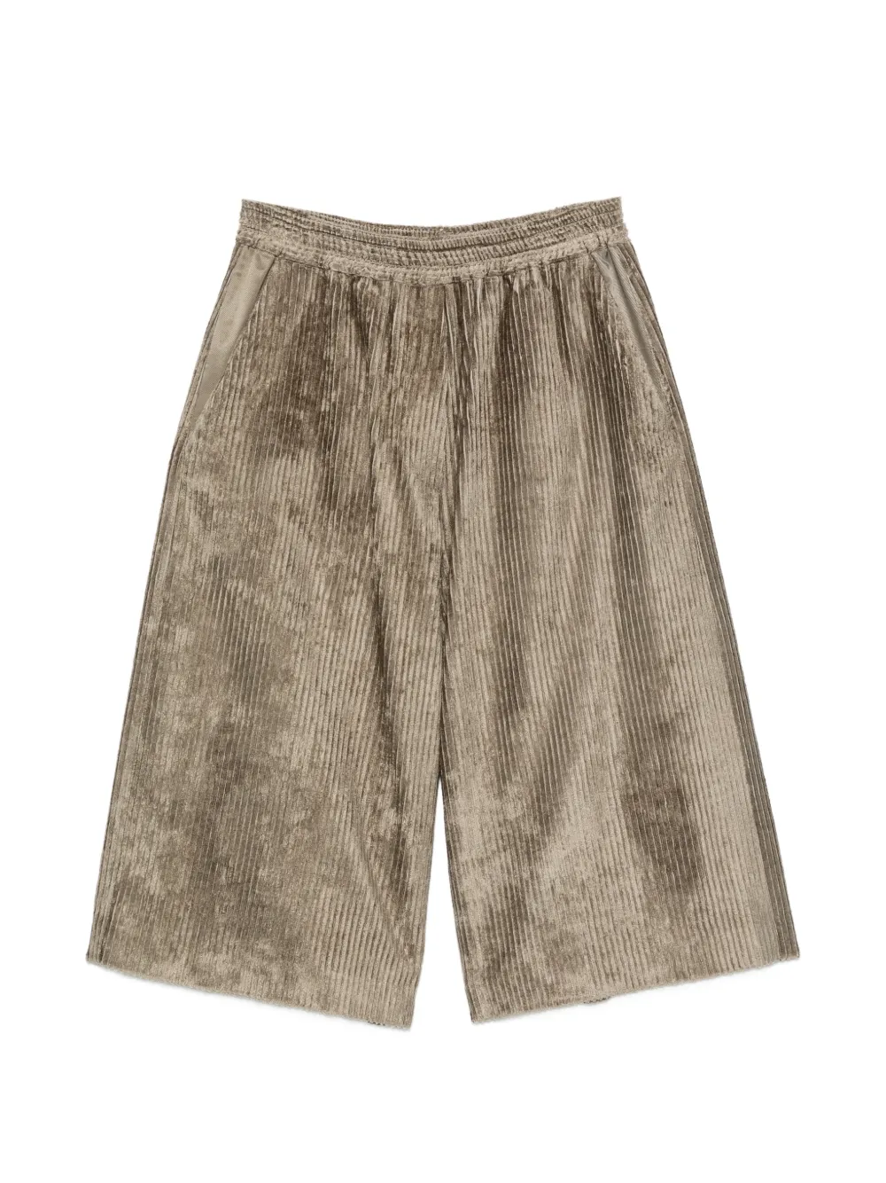 Alysi corduroy-effect knee-length shorts - Grün