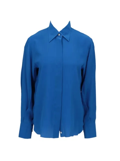 Isaia concealed-front long-sleeve shirt