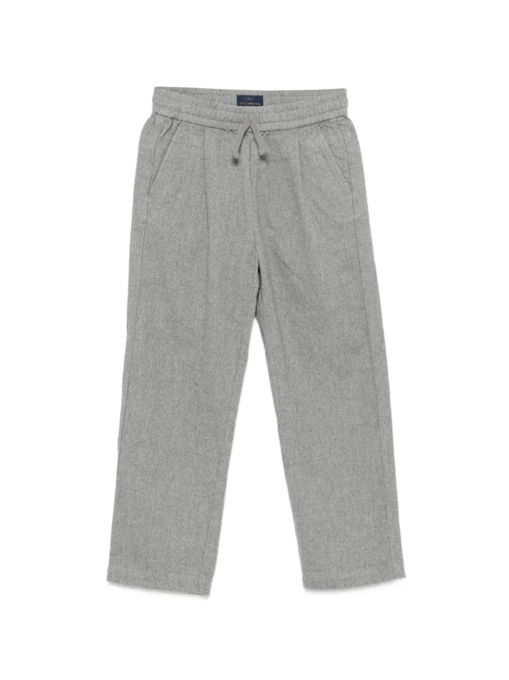 Paul & Shark Junior drawstring-waist melange-effect trousers - Grigio