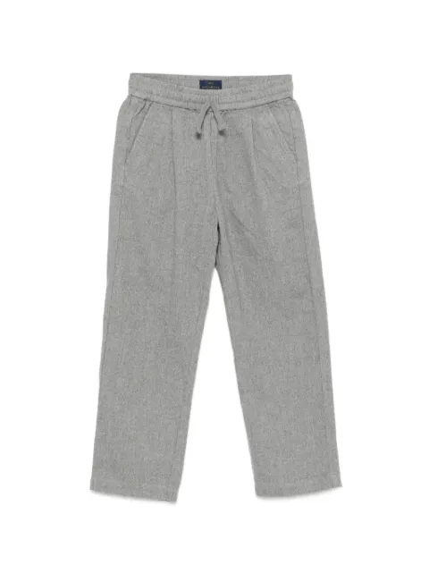 Paul & Shark Junior drawstring-waist melange-effect trousers