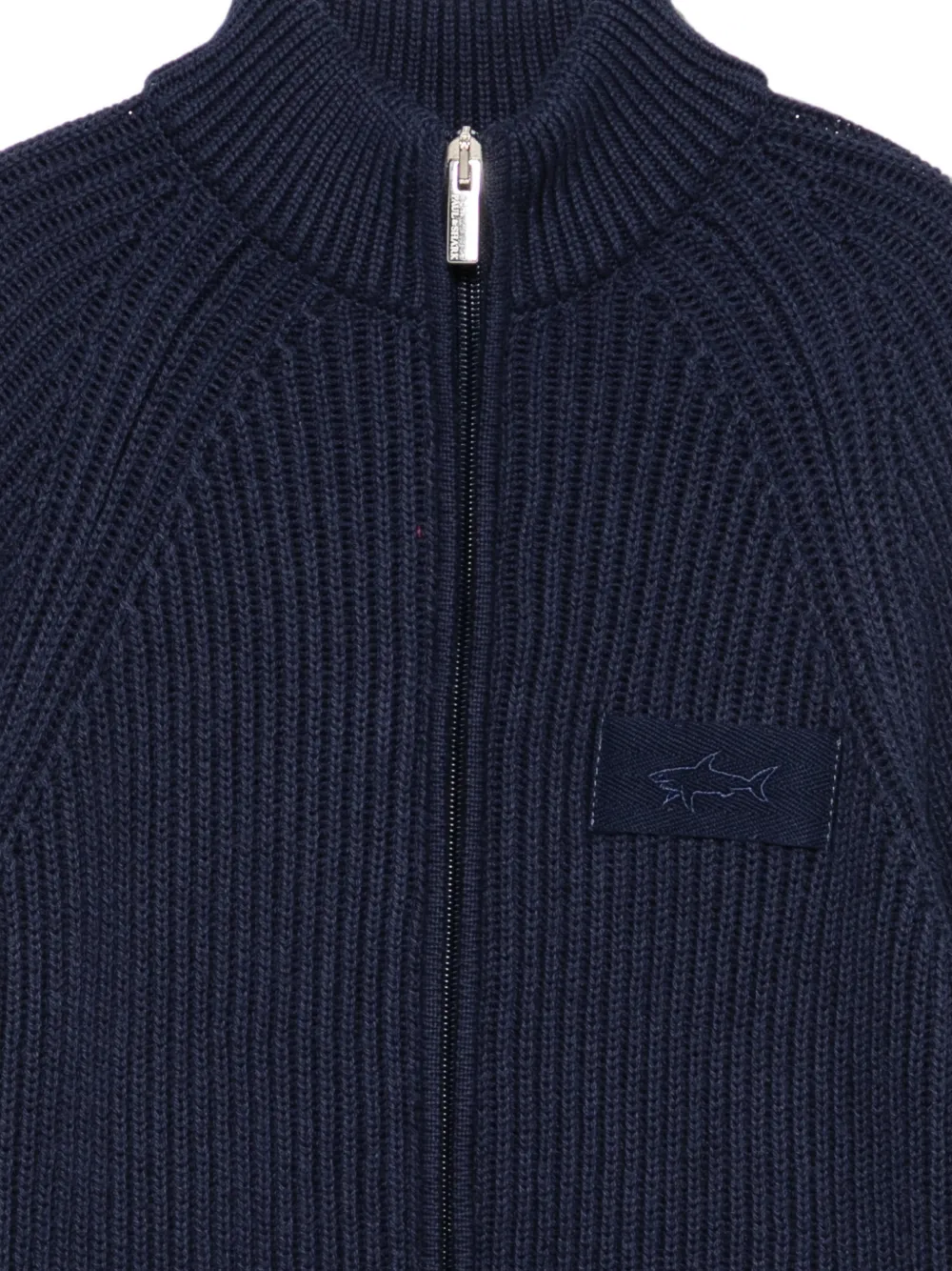 Paul & Shark Junior Ribgebreid vest Blauw