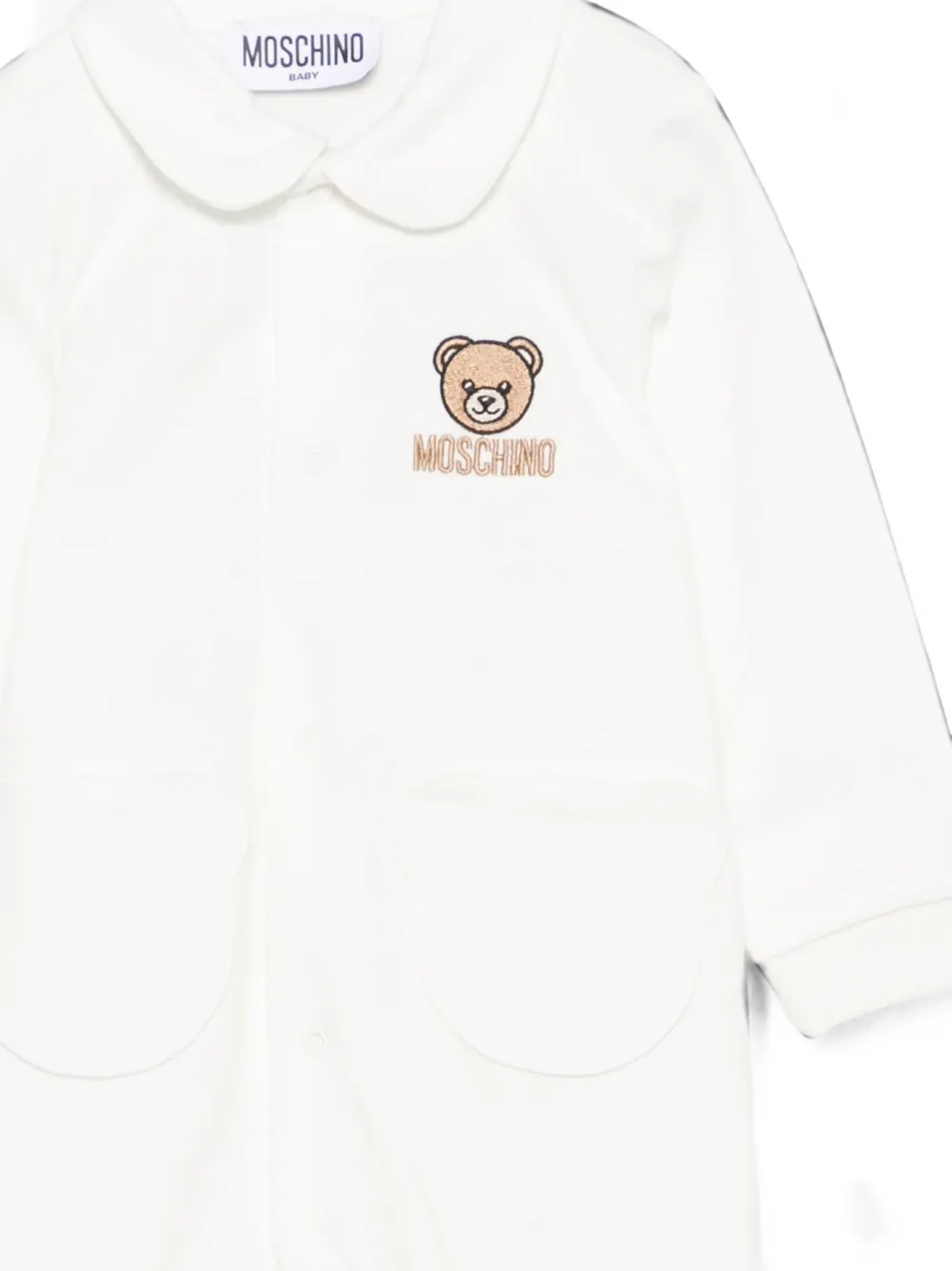 Moschino Kids teddy-embroidered pajama Wit