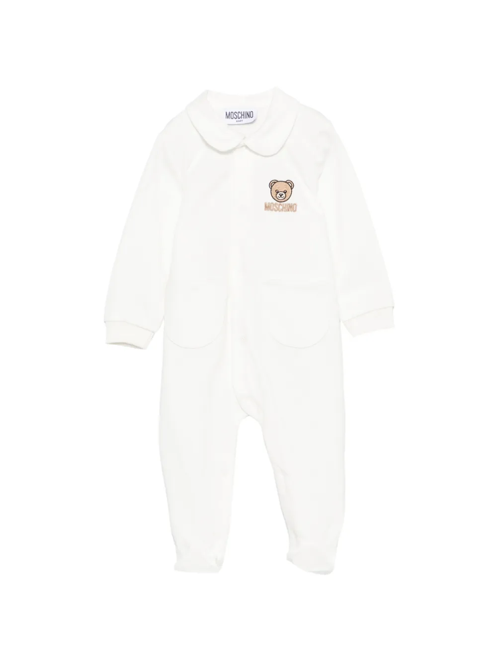 Moschino Kids teddy-embroidered pajama Wit