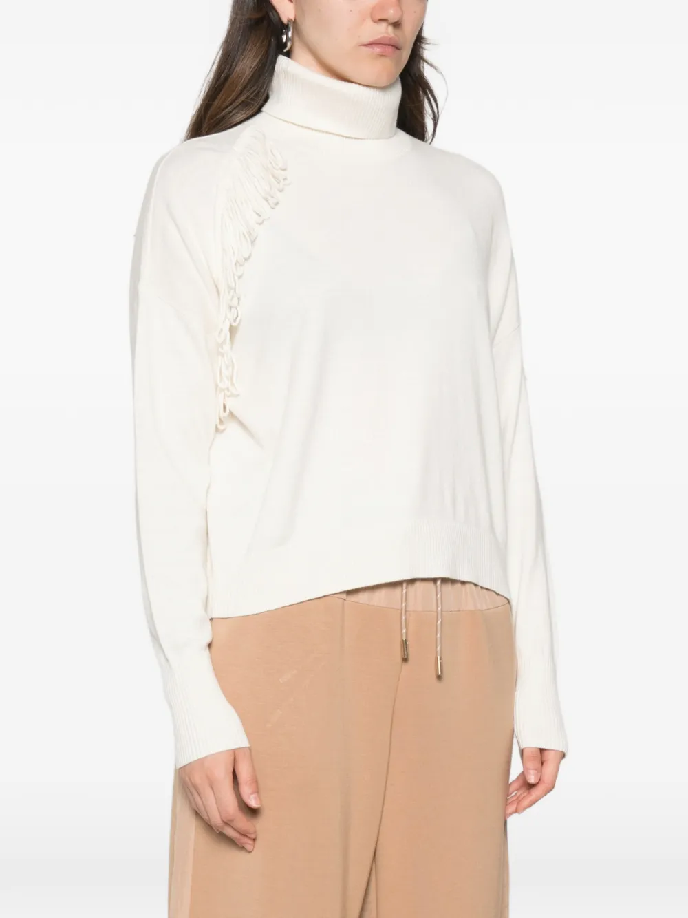 TWINSET Coltrui met franje Wit