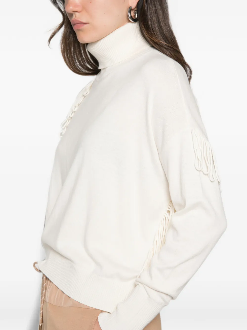 TWINSET Coltrui met franje Wit