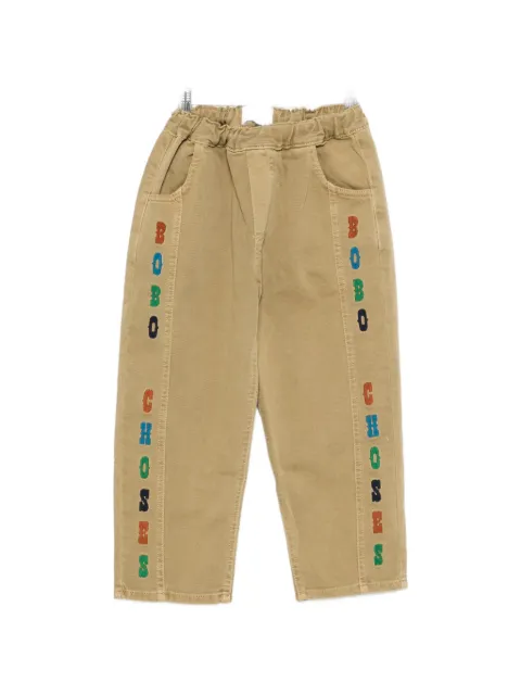 Bobo Choses logo-print elasticated-waist trousers