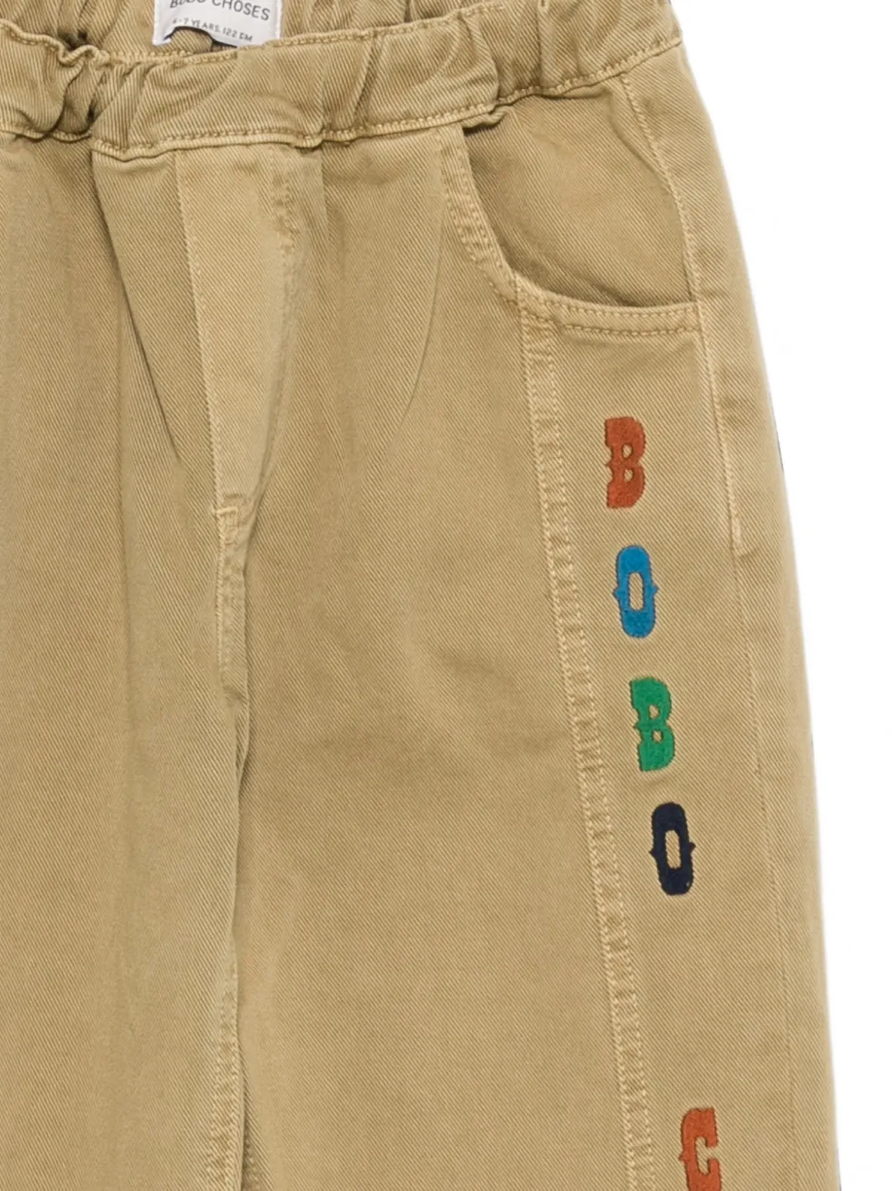 Bobo Choses Broek met logoprint Beige