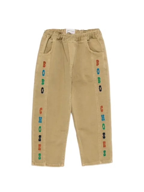 Bobo Choses logo-print elasticated-waist trousers