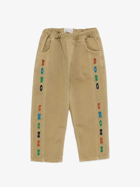 Bobo Choses logo-print elasticated-waist trousers