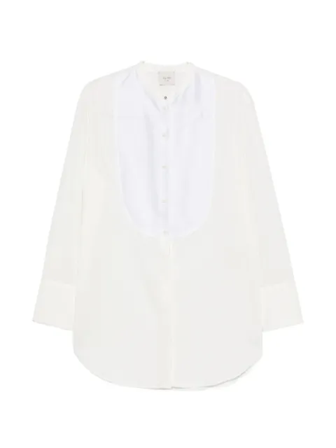 Alysi bib-panel band-collar shirt