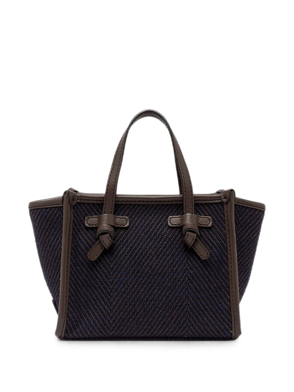 GIANNI CHIARINI Kleine Miss Marcella shopper met visgraat-patroon Blauw