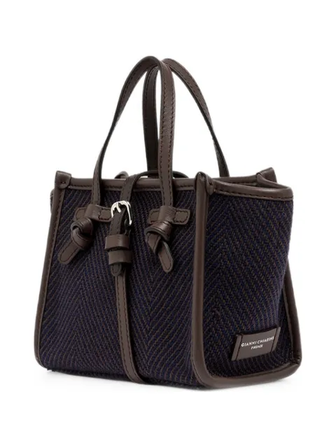GIANNI CHIARINI small Miss Marcella herringbone-knit tote bag