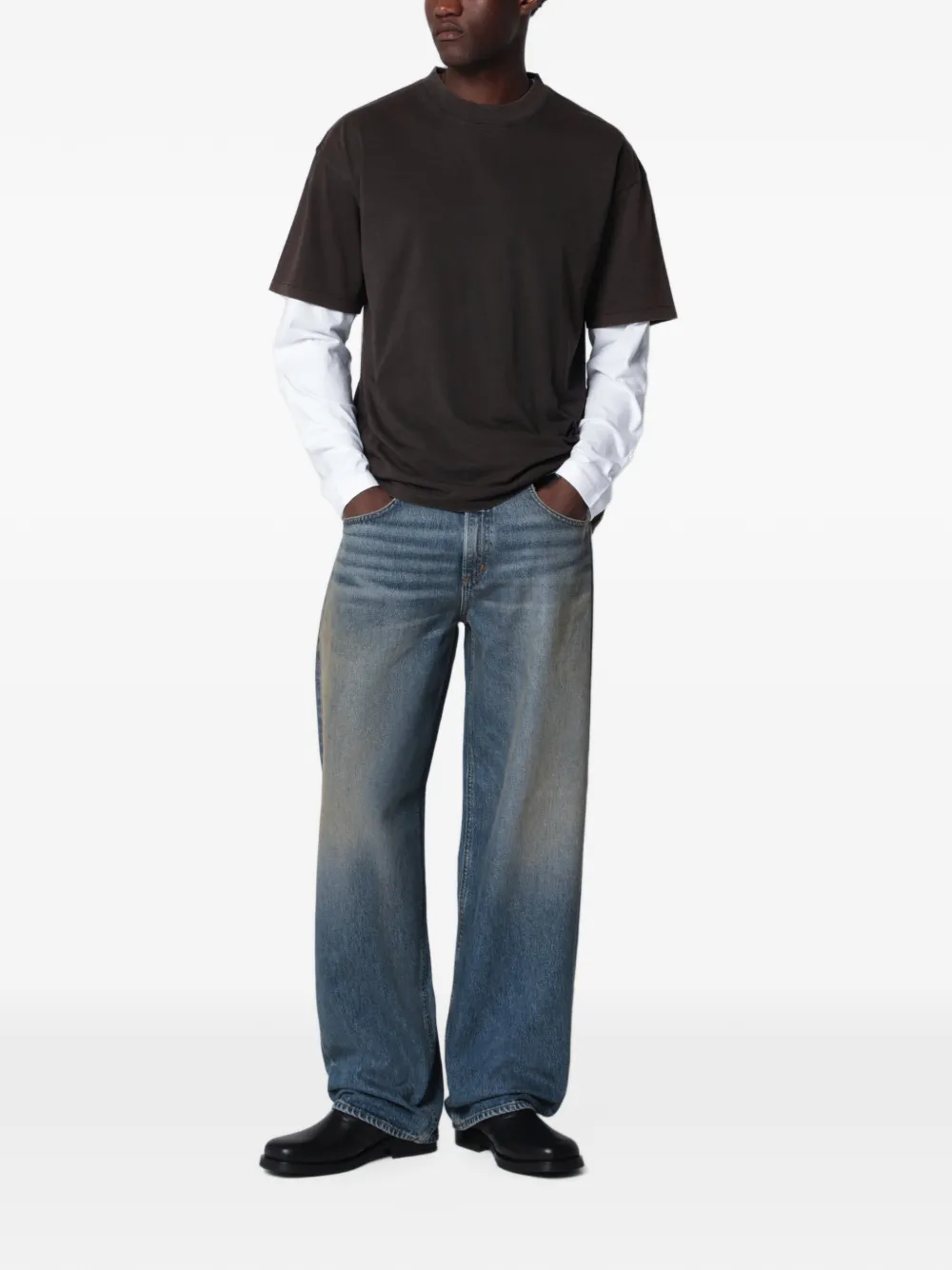 AGOLDE Ruimvallende jeans met vervaagd effect Blauw