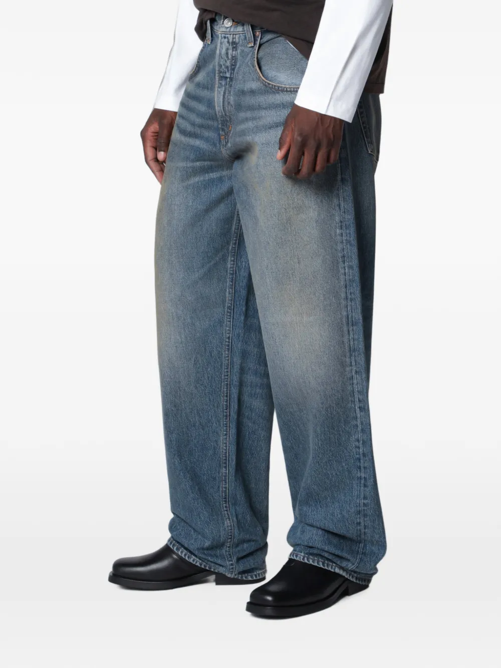 AGOLDE Ruimvallende jeans met vervaagd effect Blauw