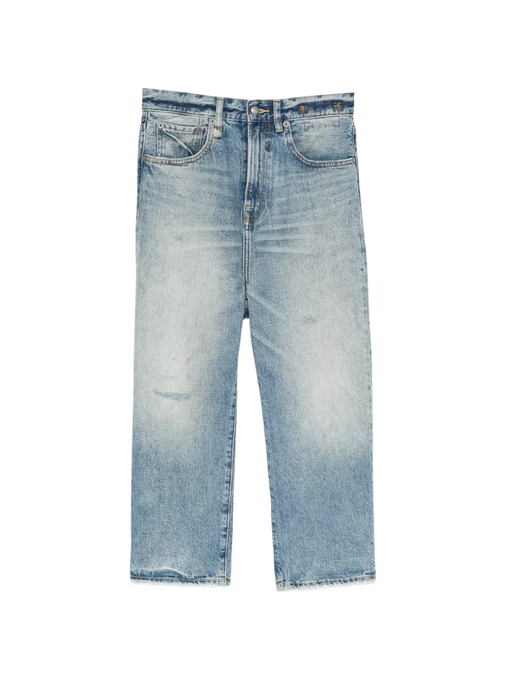 R13 Jeans dritti effetto schiarito - Blu