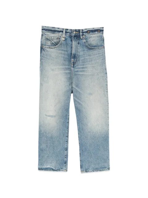 R13 faded straight-leg jeans