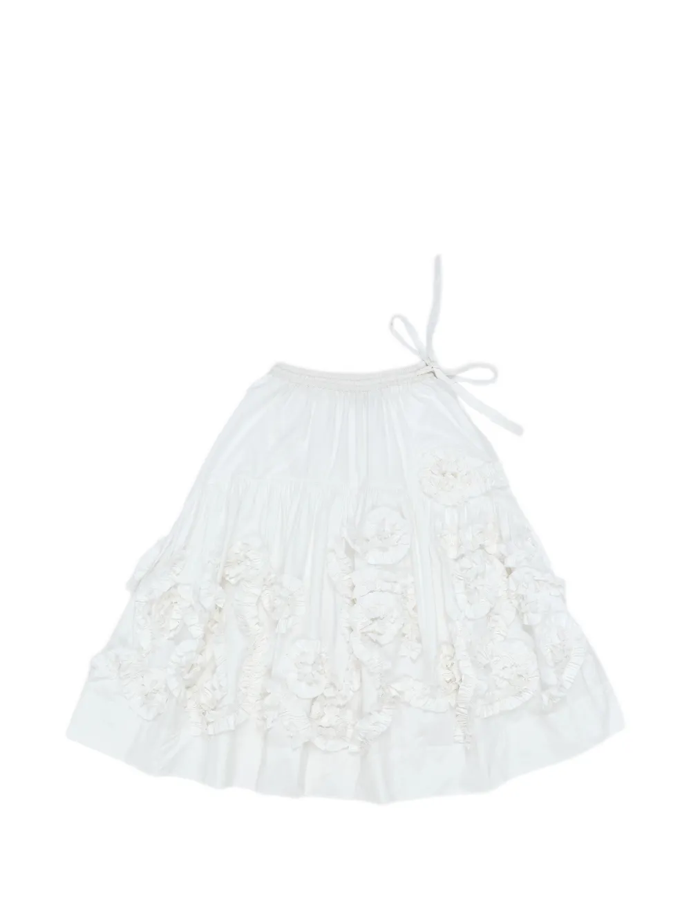 Story Mfg. Ruffled Tiered Maxi Skirt In White