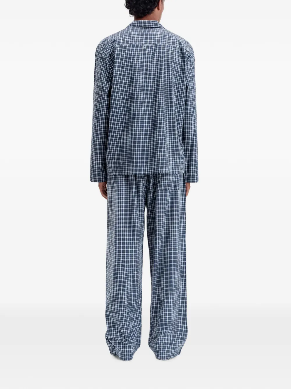 TEKLA Geruite pyjama Blauw