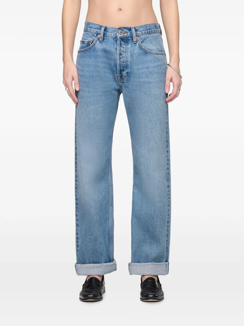 RE DONE Beau straight jeans Blauw
