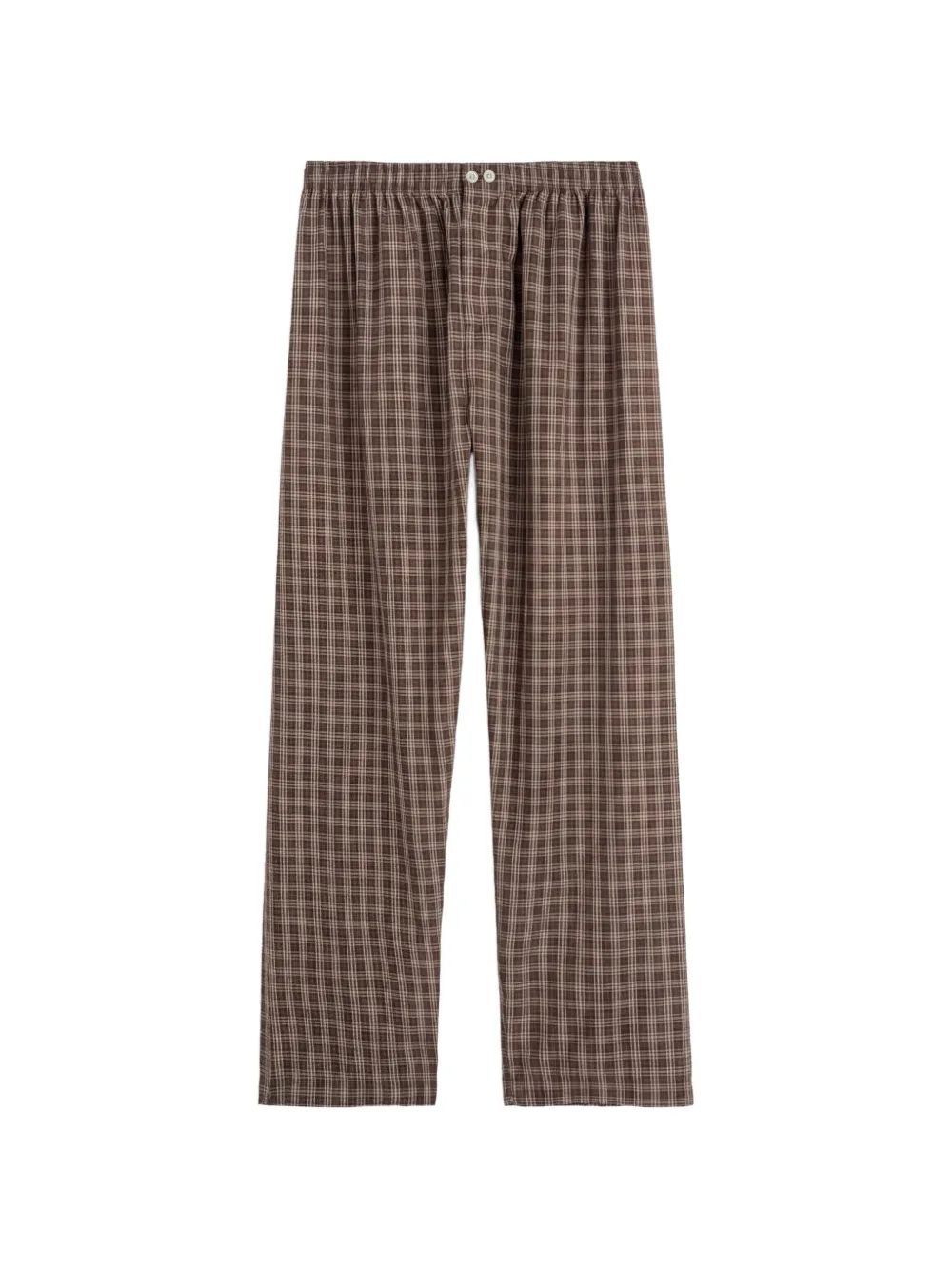 TEKLA Karierter Pyjama - Braun