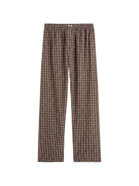 TEKLA checked cotton pajamas