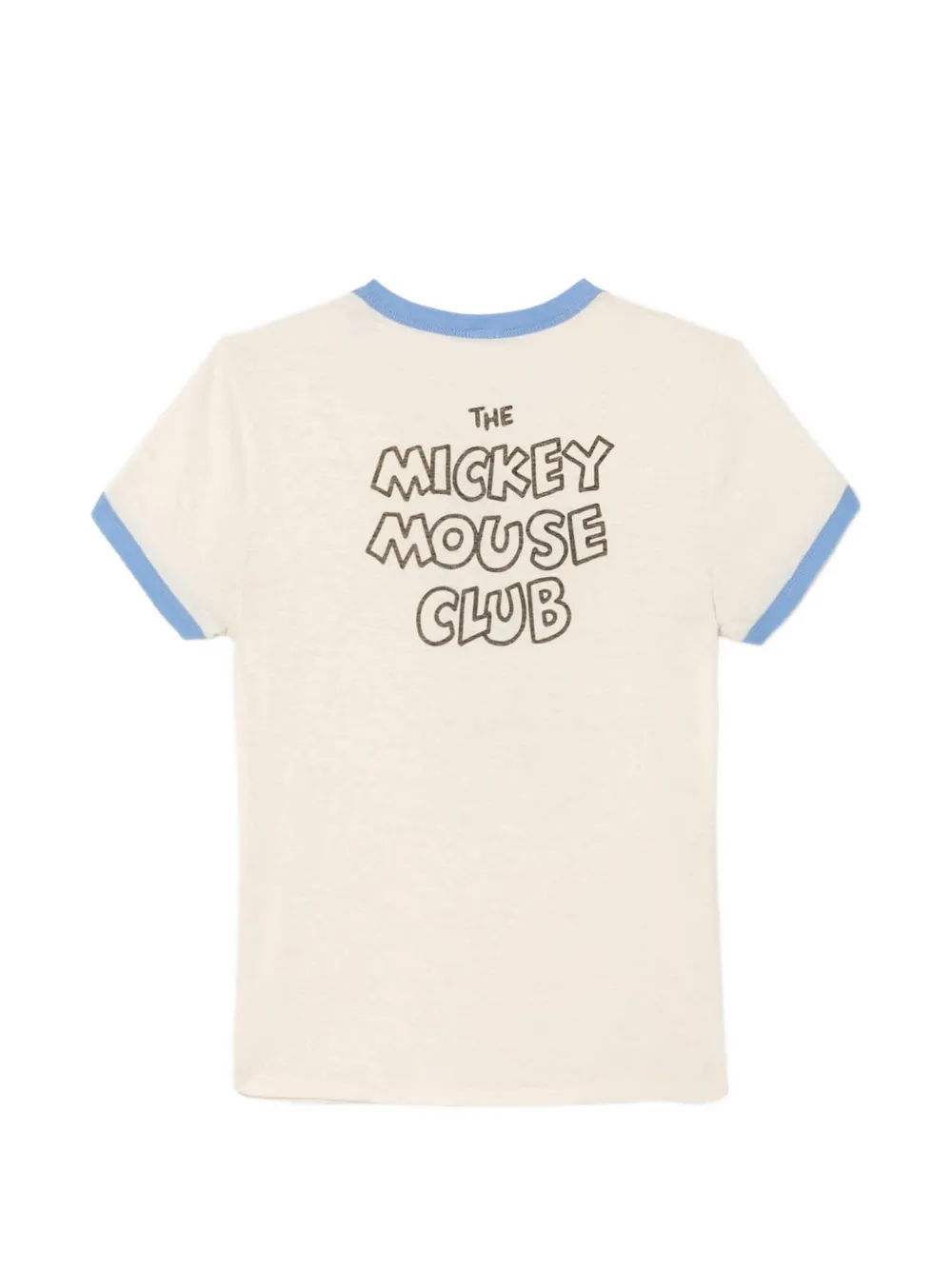RE DONE The 60s Slim Ringer Tee T-shirt met grafische print Beige
