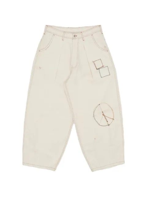 STORY mfg. pantalones Lush con pliegues y diseño bordado