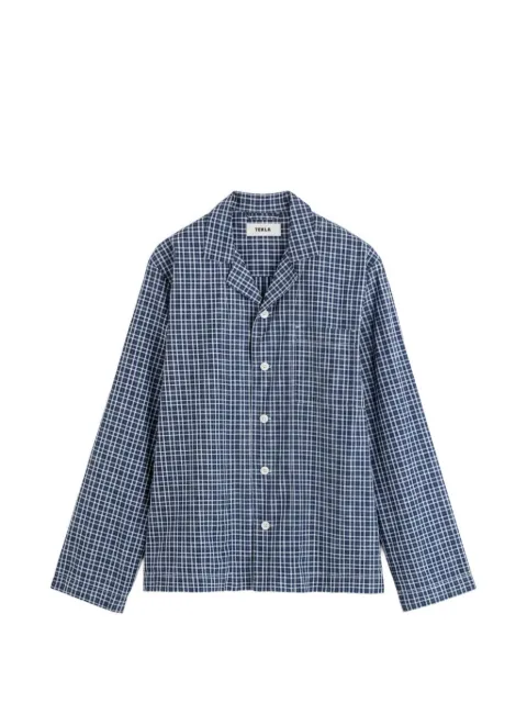TEKLA check-print cotton pajamas