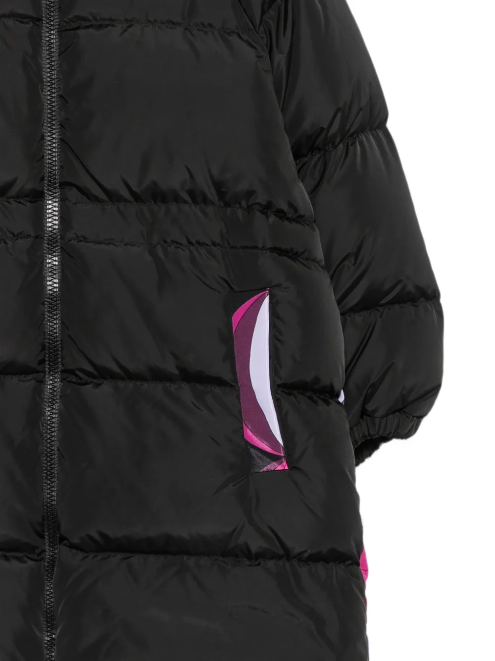 PUCCI Junior zip-up padded coat Zwart