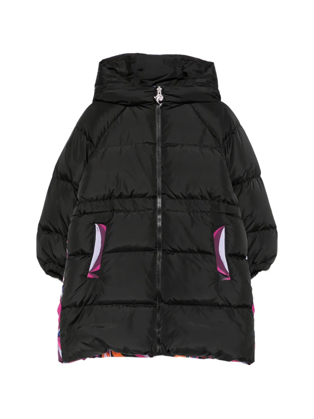PUCCI Junior zip-up padded coat - Nero