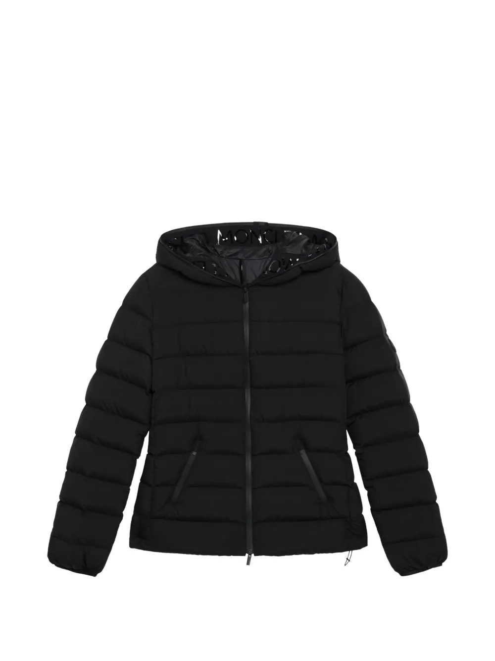 Moncler Herbes gewatteerde jack met capuchon Zwart