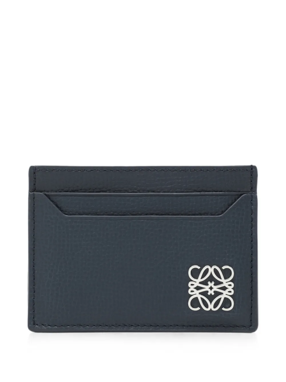 LOEWE Portamonete squadrato Anagram in pelle di vitello pieno fiore - Blu