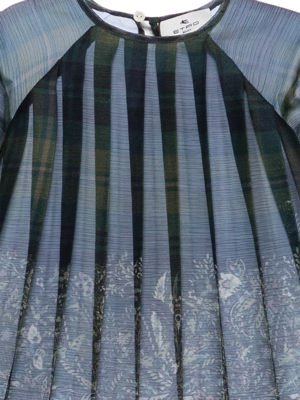ETRO KIDS Jurk met bloemenprint Blauw