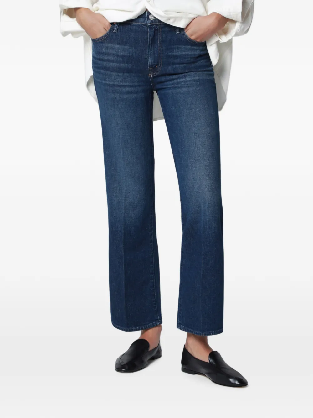 MOTHER Lil Kick It faded-effect jeans - Blau