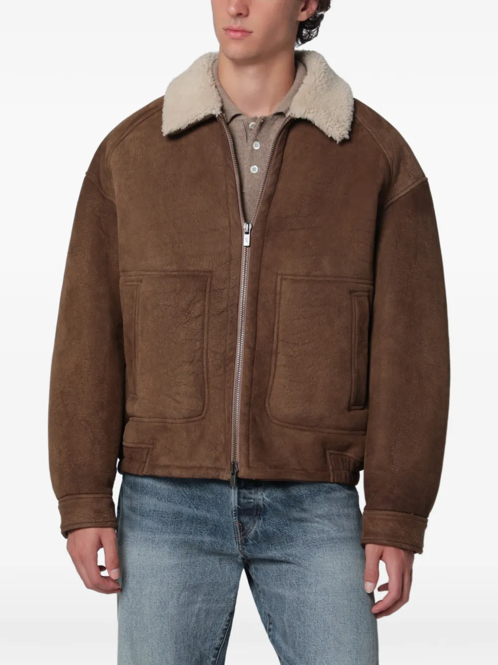 Salvatore Santoro leather jacket - Marrone