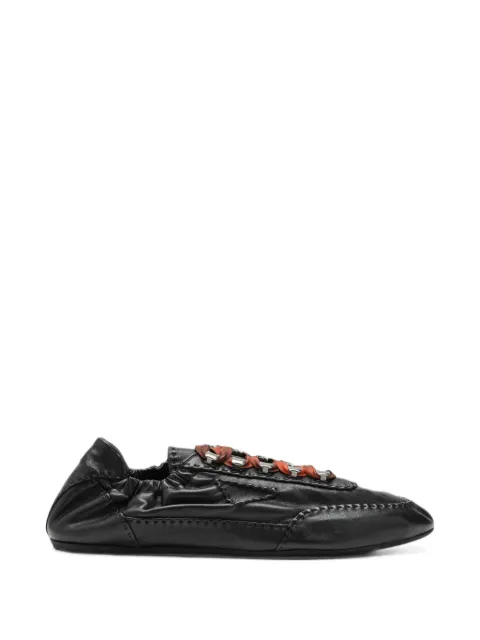 Prada Collapse antiqued nappa leather sneakers with hooks