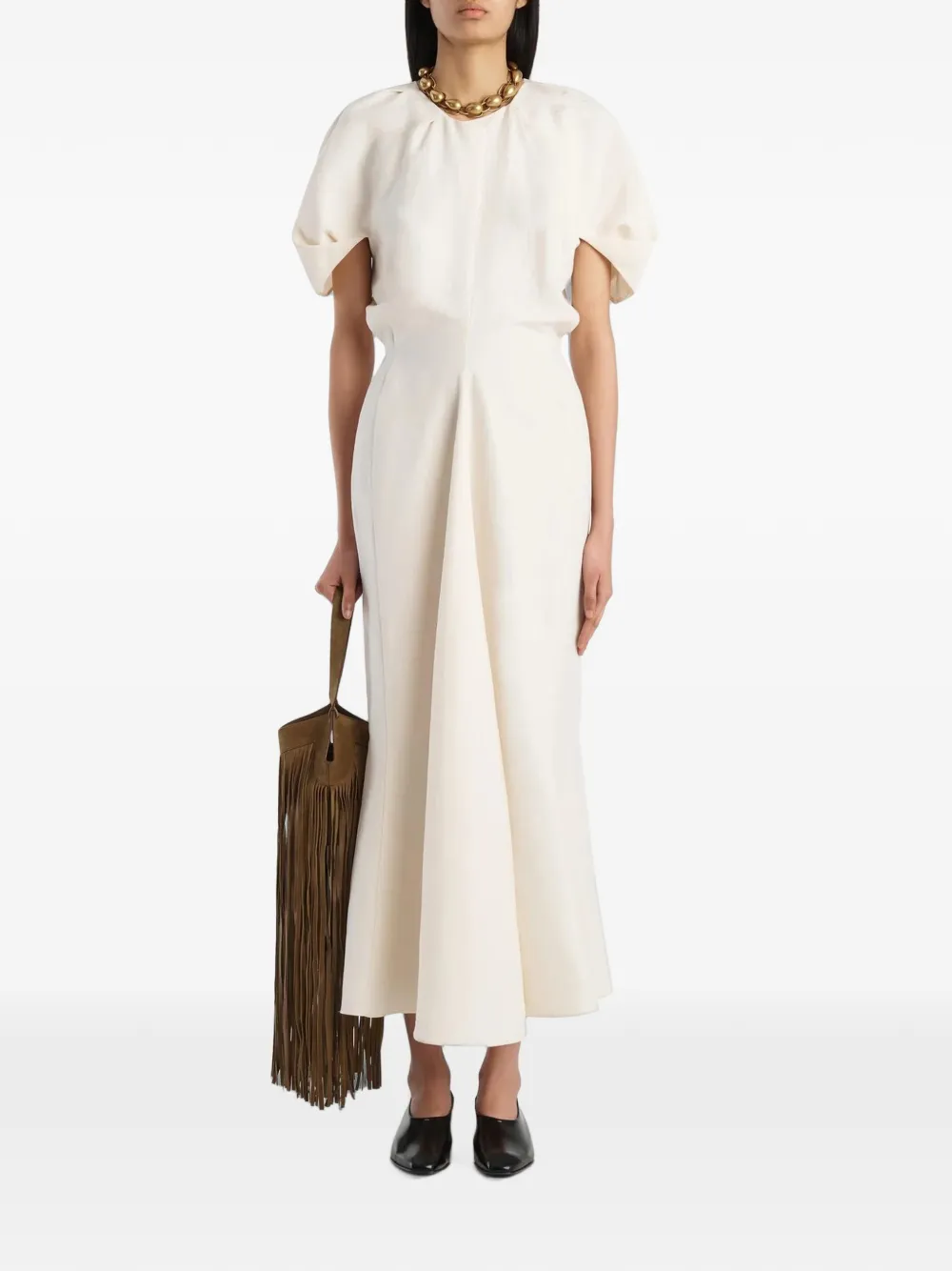 KHAITE Ria jurk Beige
