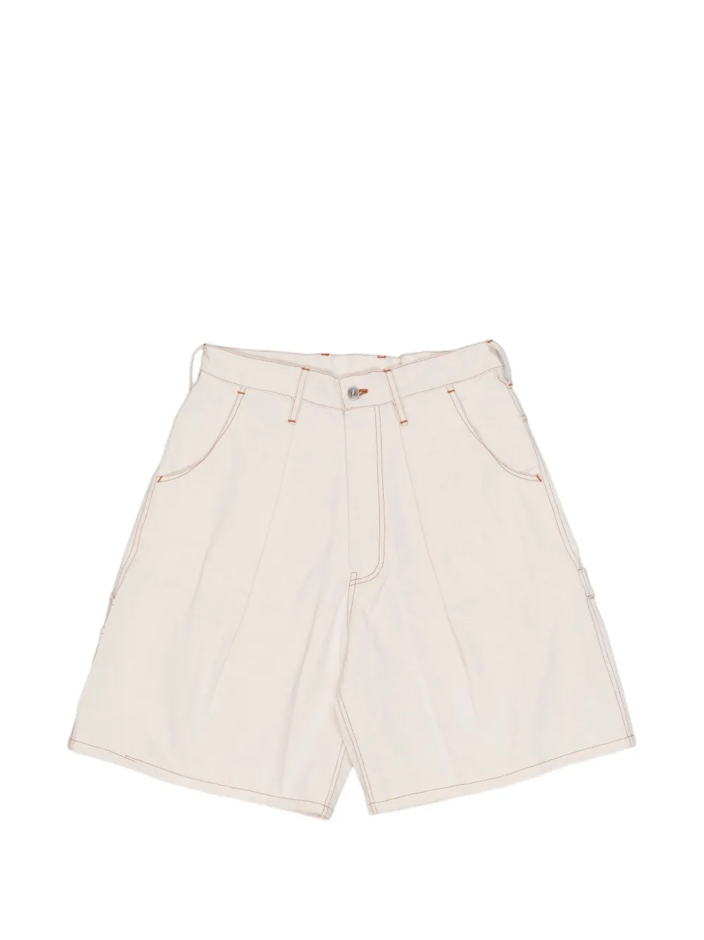 Story Mfg. Lush Carpenter Embroidered Shorts In Neutral