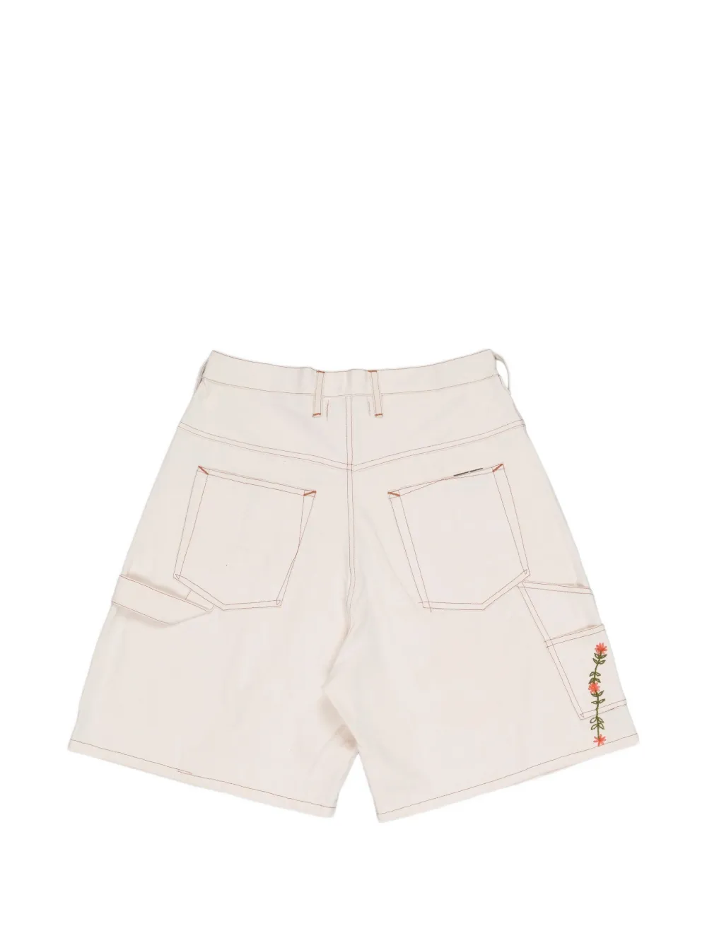 STORY mfg. Lush Carpenter shorts met borduurwerk Beige