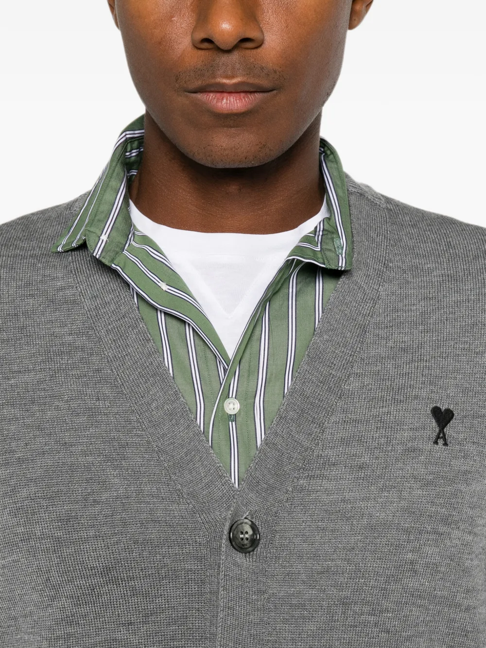 AMI Paris Ami de Coeur vest Grijs
