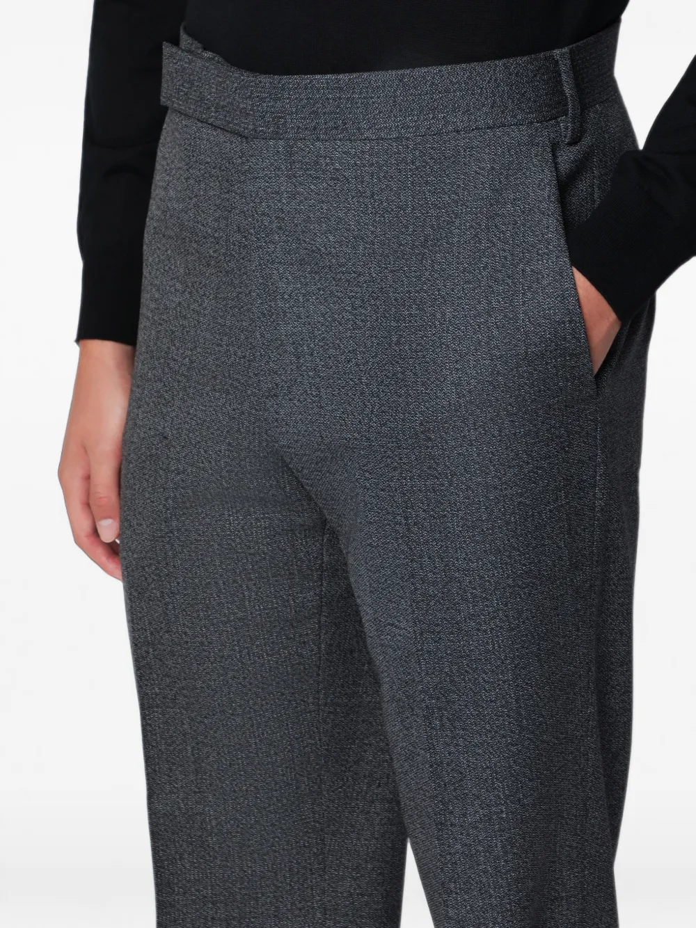 Lardini Straight wollen broek Grijs