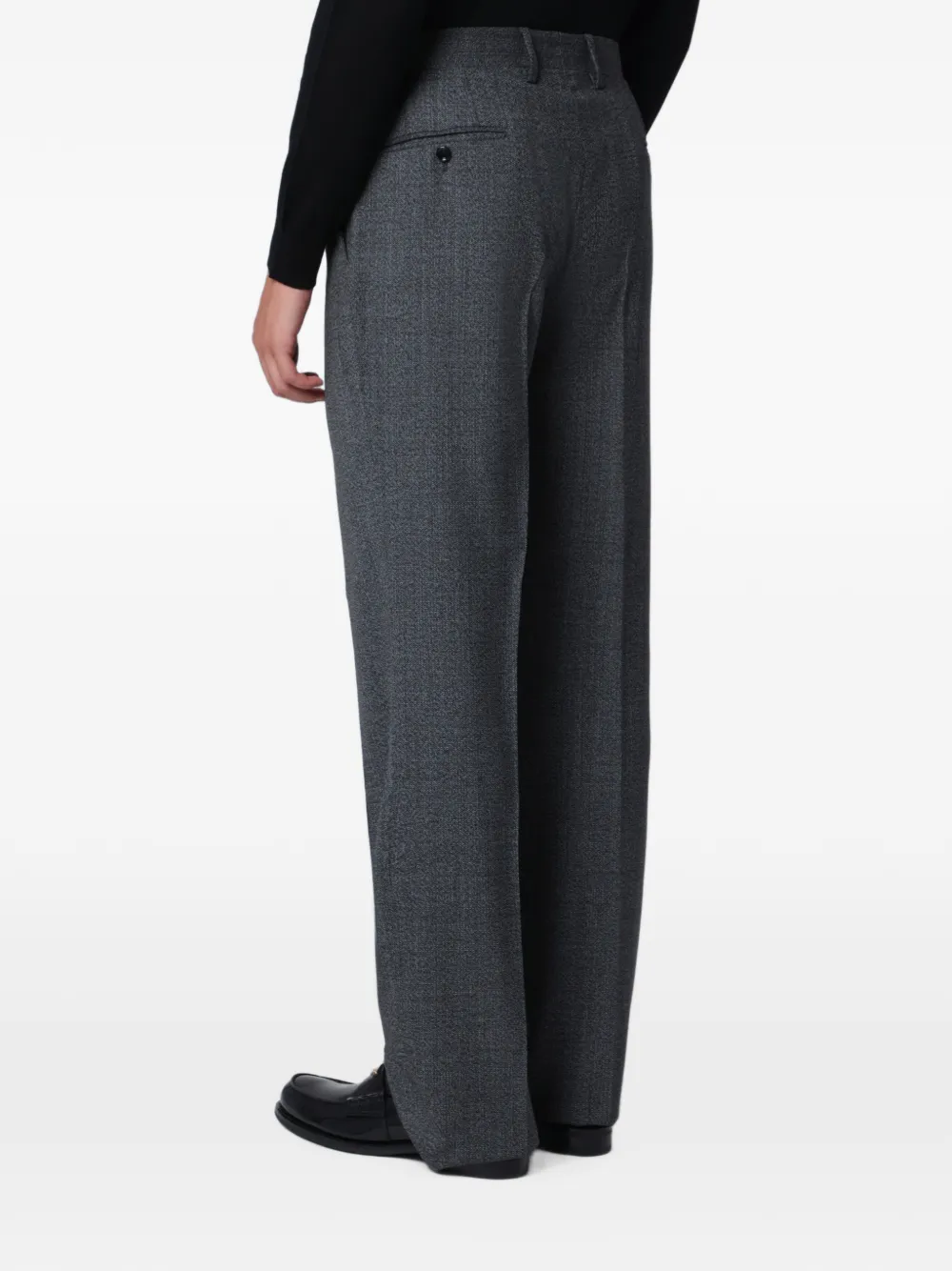 Lardini Straight wollen broek Grijs