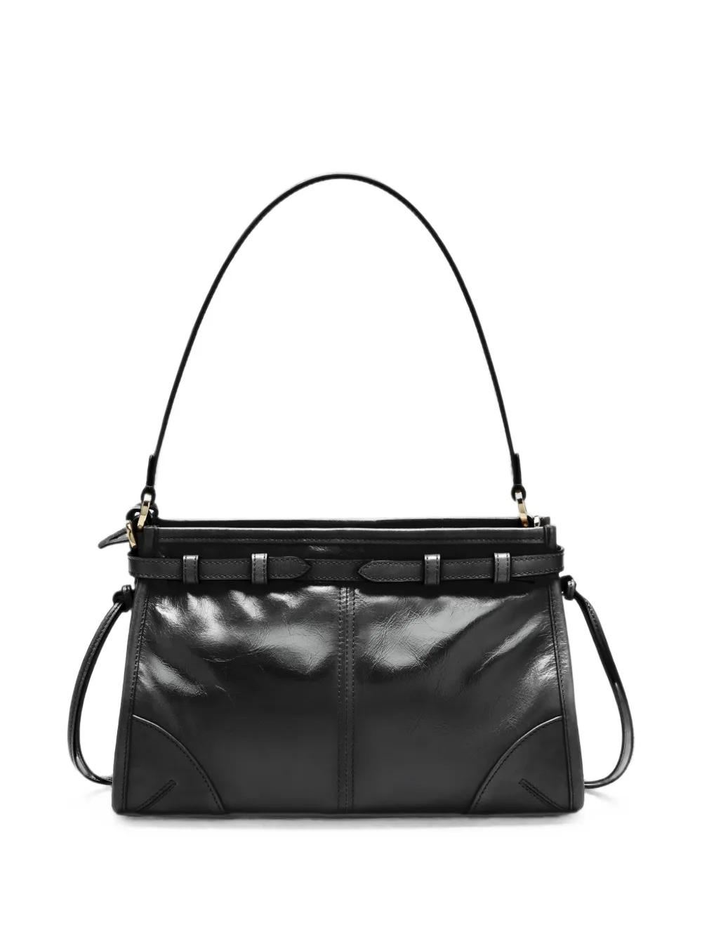 Prada Bonnie kleine leren handtas Zwart