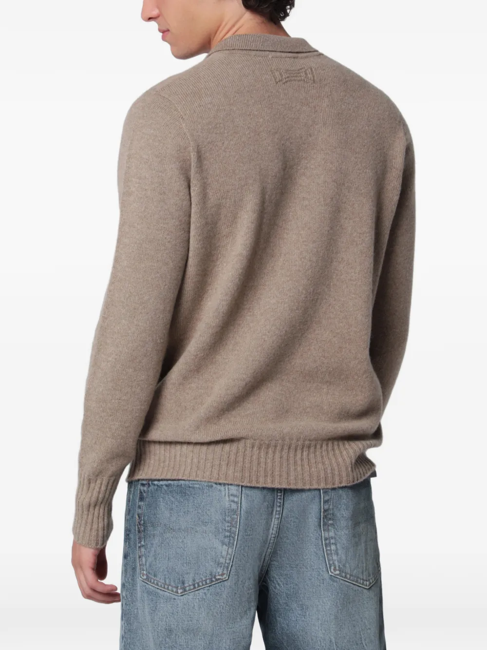 Drumohr Gebreid poloshirt Beige