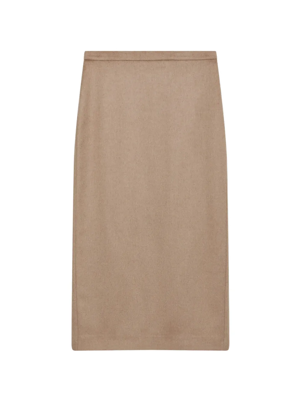 Max Mara high-waisted rear-slit midi skirt Beige